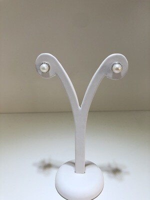 Orecchini in argento con bagno in oro bianco Orecchini in argento con bagno in oro bianco