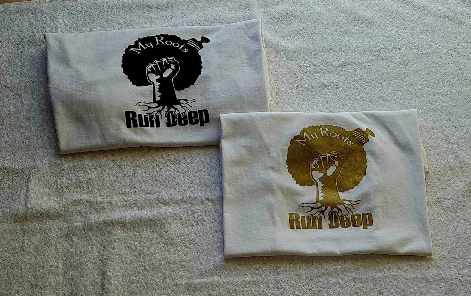 My Roots Run Deep Unisex t-shirt (White &amp; Black/Gold)