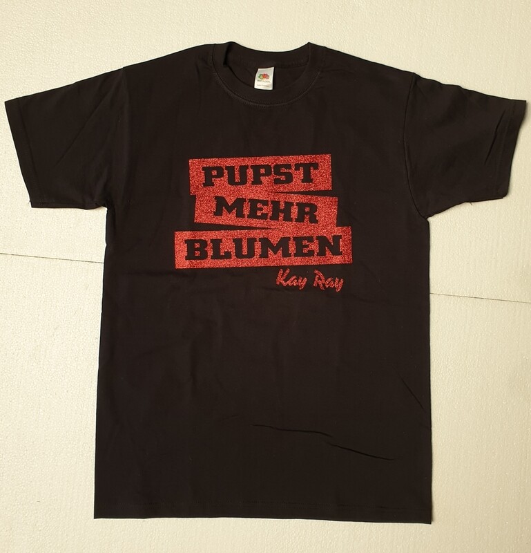 Kay Ray V-Ausschnitt T-Shirt &quot;Pupst mehr Blumen&quot;
