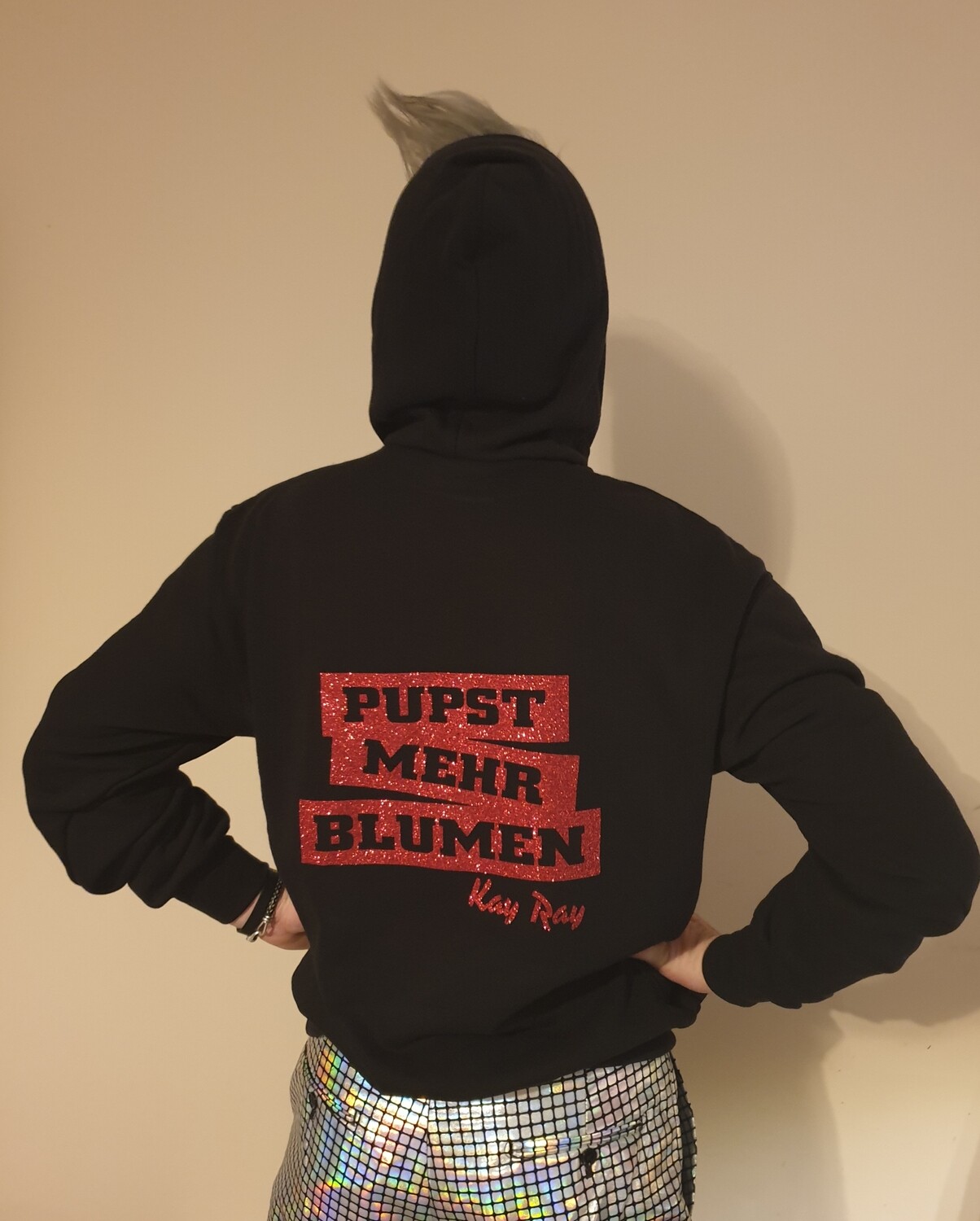 Hoodie, hinten bedruckt