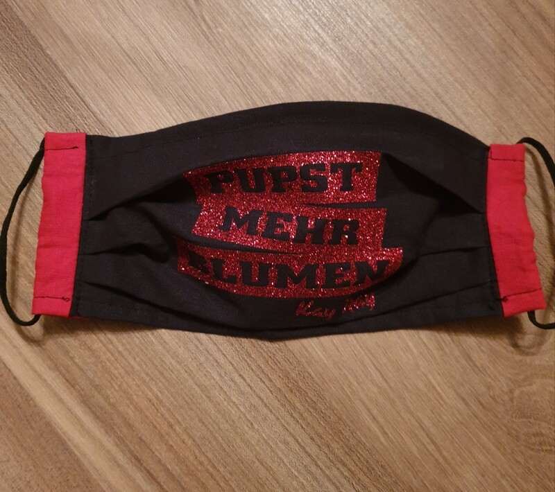 &quot;Pupst mehr Blumen&quot; Schnutenpulli zweifarbig