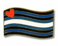 Leder Flag (geschwungen) 24mm