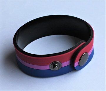 Silikonarmband Bi mit Druckknopf