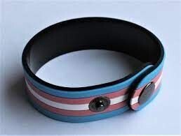Silikonarmband Trans mit Druckknopf