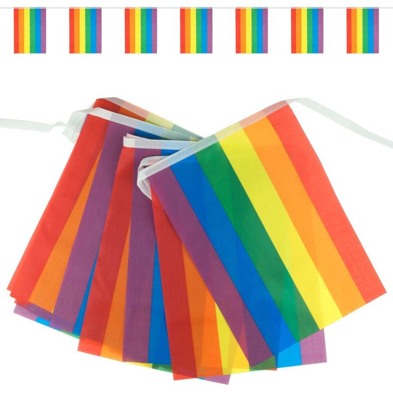 Regenbogen-Wimpelkette 5m