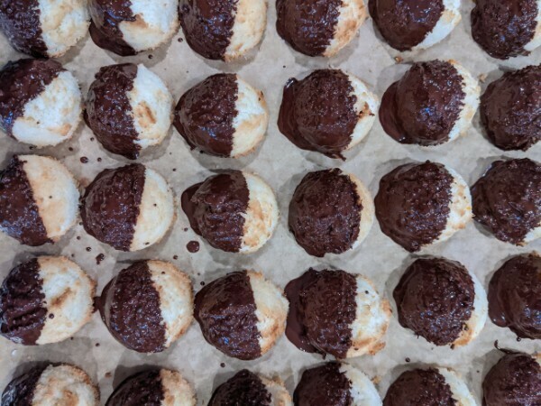 Chocolate-Dipped Coconut Macaroons Chocolate-Dipped Coconut Macaroons