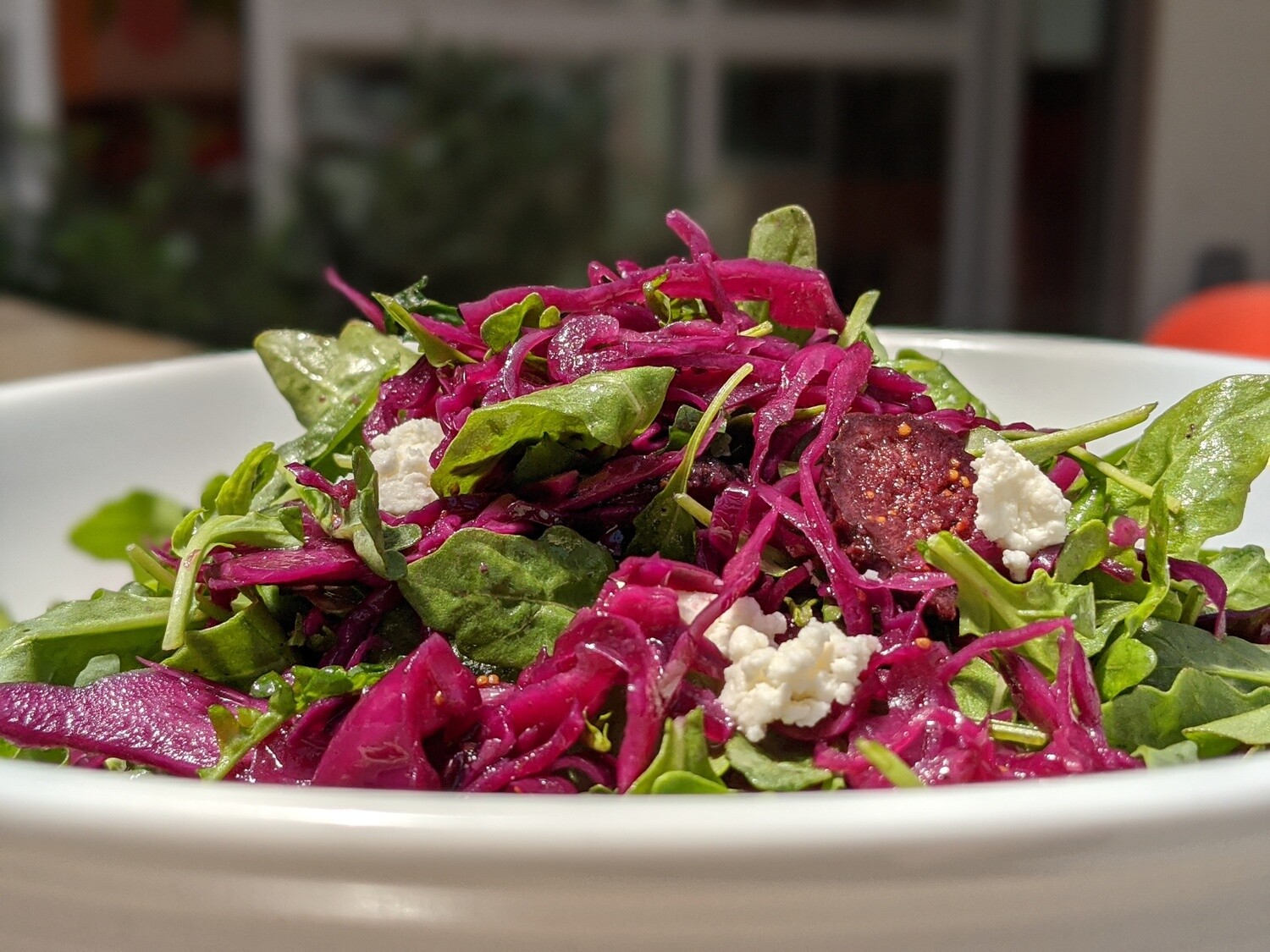 Red Cabbage & Dried Fig Salad with Arugula & Feta Red Cabbage & Dried Fig Salad with Arugula & Feta
