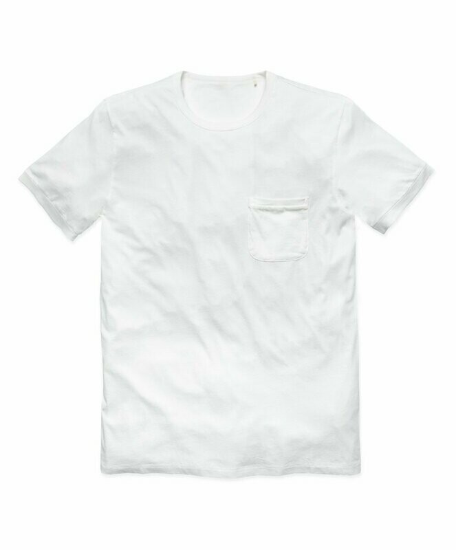 T-Shirt de Hombre Pima Orgánico Blanco C/Bolsillo