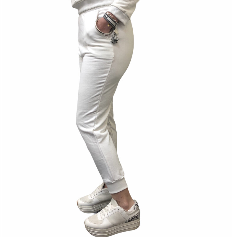 Jogger 100% French Terry Eco White