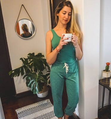 Set Pijama Pantalón y Tank Twilight Green