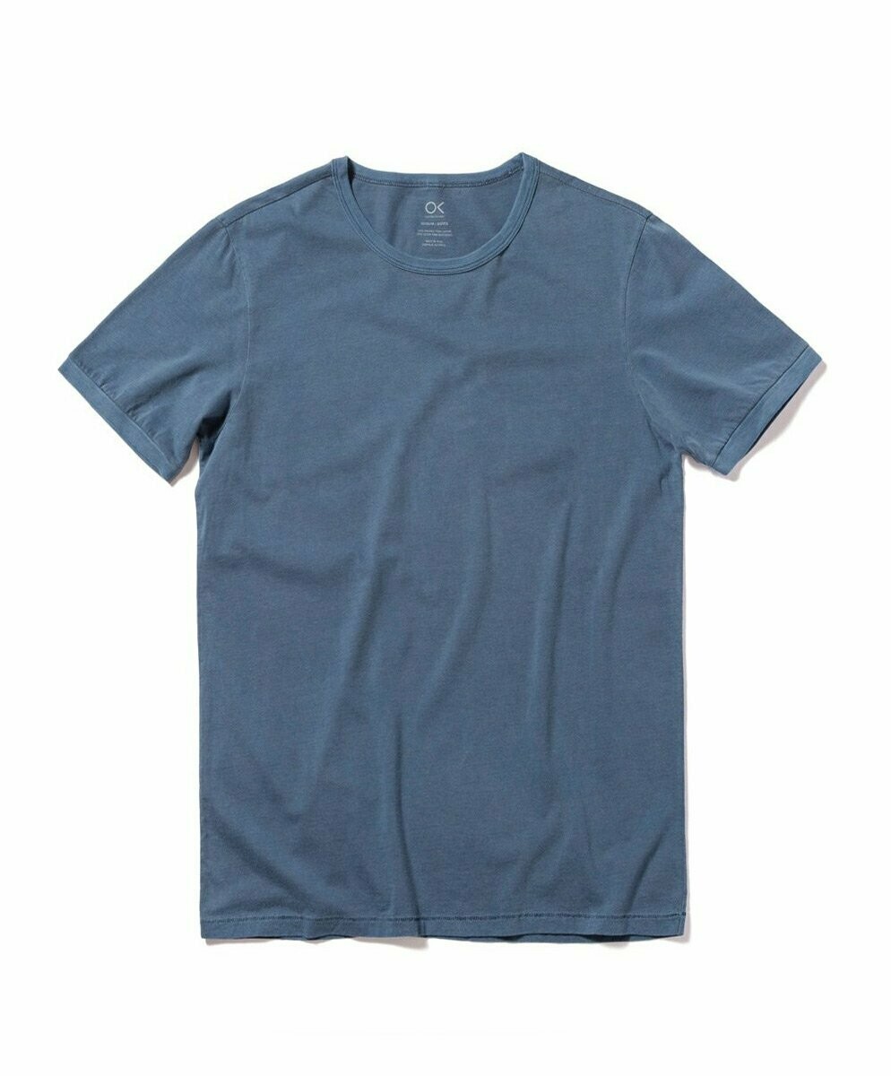 T-Shirt de Hombre Pima Orgánico Azul Acero
