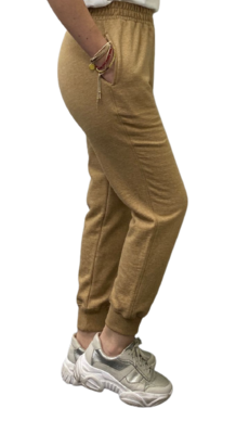 Jogger de Franela de 100% Algodón Orgánico-Toffee