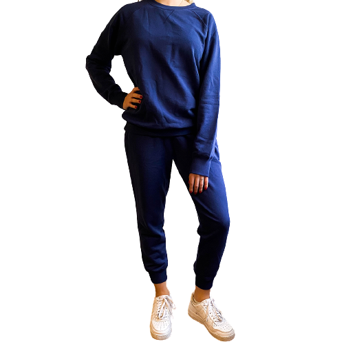 Set Jogger & Sweatshirt Franela Perchada-Bleu