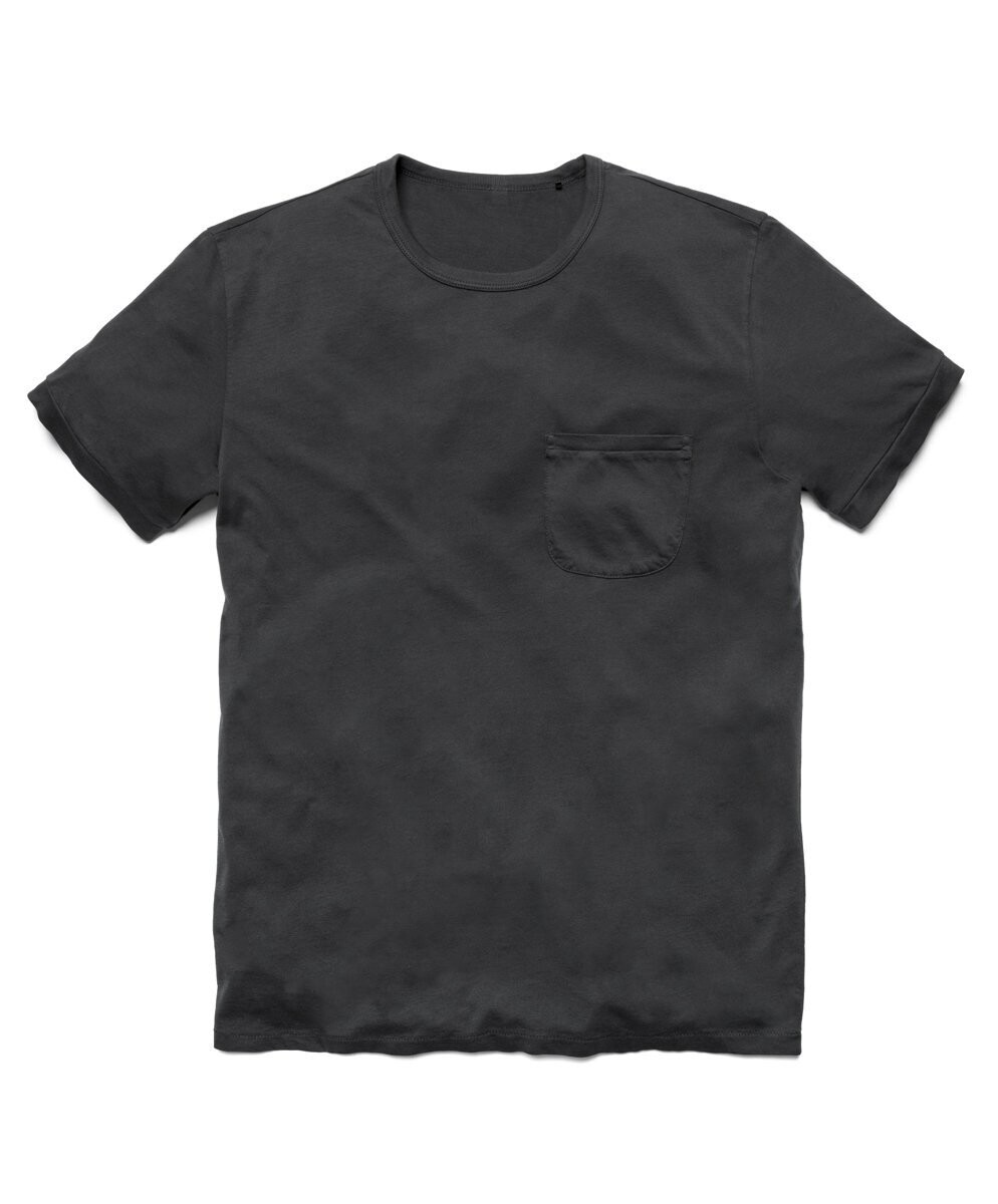 T-Shirt de Hombre Pima Orgánico Negro C/Bolsillo