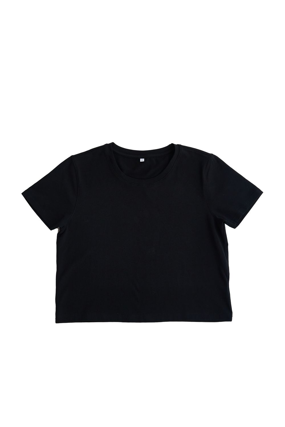 NEW BOXY CROP TOP - NEGRO