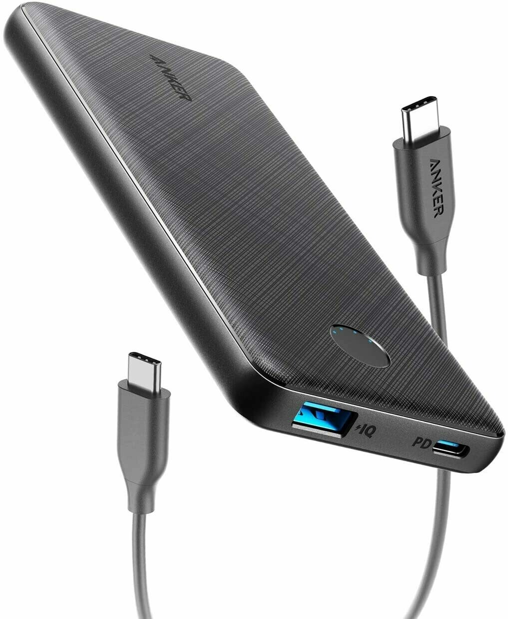 Cargador portátil Anker, PowerCore Essential 10000mAh Power Bank con tecnología PowerIQ y USB-C (solo entrada), paquete de batería externa de alta capacidad compatible con iPhone, Samsung, iPad y más.