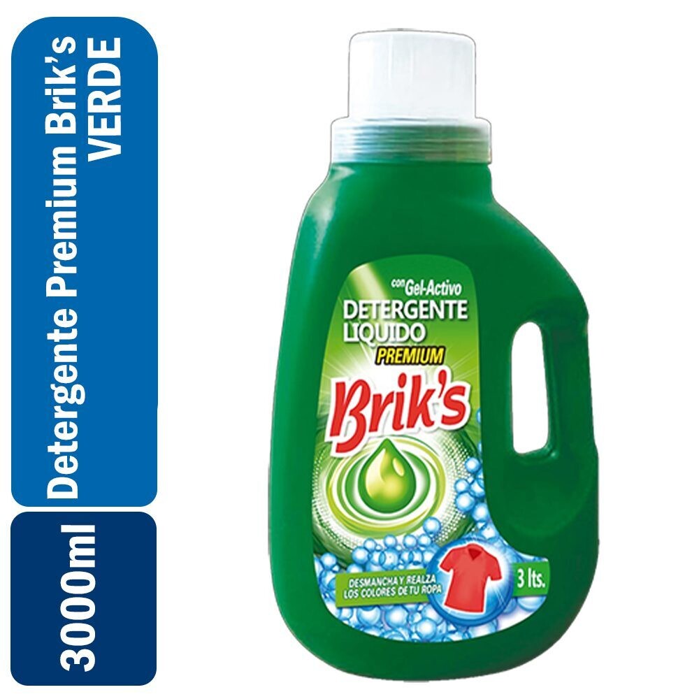 Detergente Premium Verde Briks 3 Lts