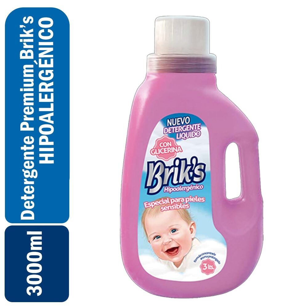 Detergente Premium Briks Hipoalergenico 3 Lts