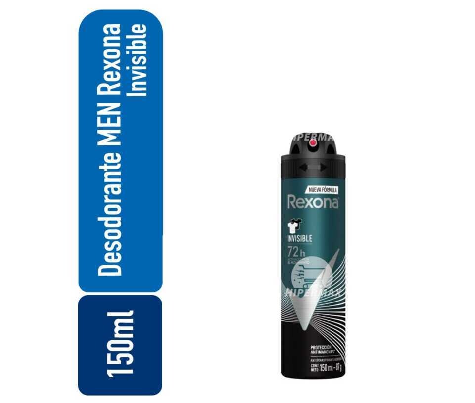 Desodorante MEN AER Rexona Invisible 150ml