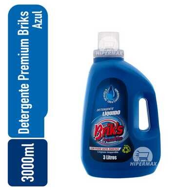Detergente Premium Briks Azul 3 Lts