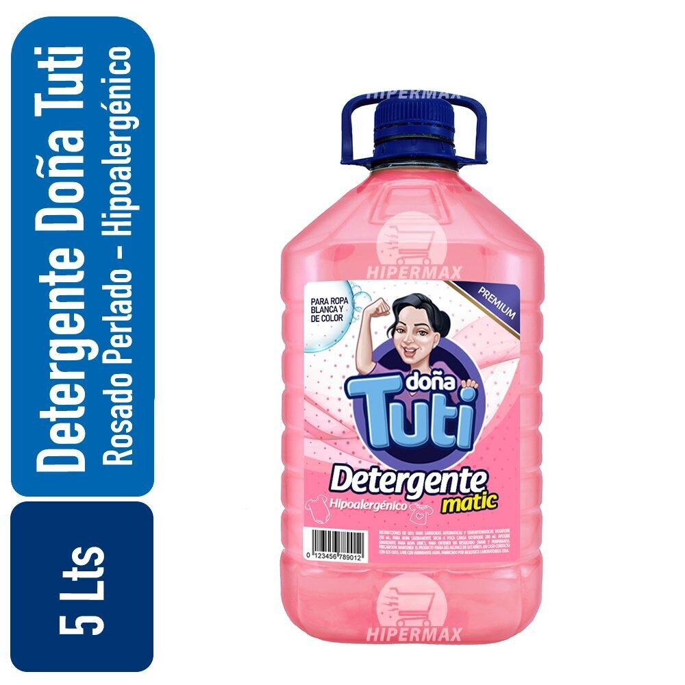 Detergente Doña Tuti Celeste Desmancha &amp; Blanqueado Perlado 5 Lts