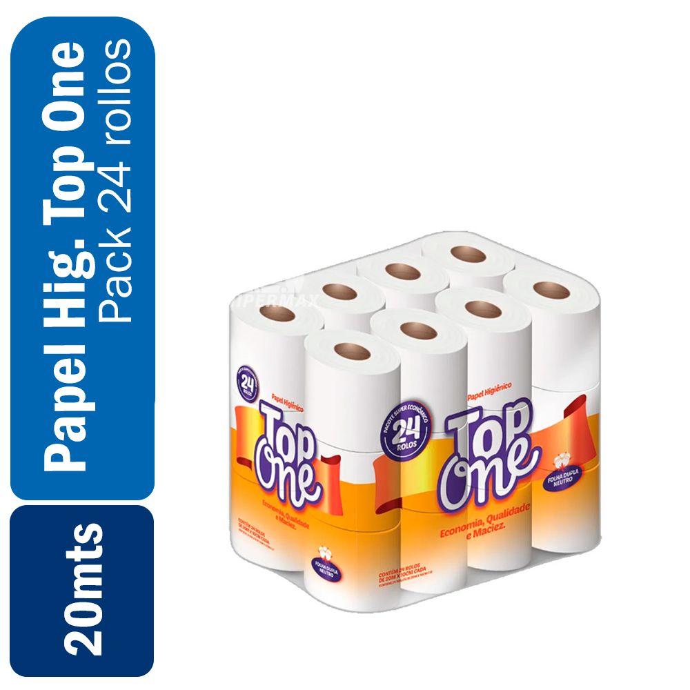Papel Higiénico Top One 20mts (Pack 24r)