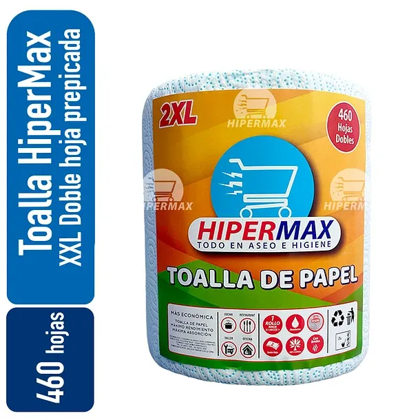 Toalla Grande HiperMax 2XL Doble Hoja