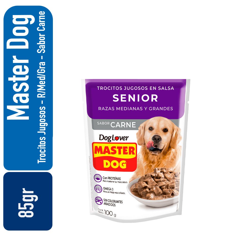 MasterDog Senior R/Med-Grande Carne 100gr