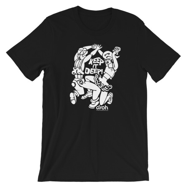 KEEP IT DEEP T-Shirt, Color: Black, Size: XS