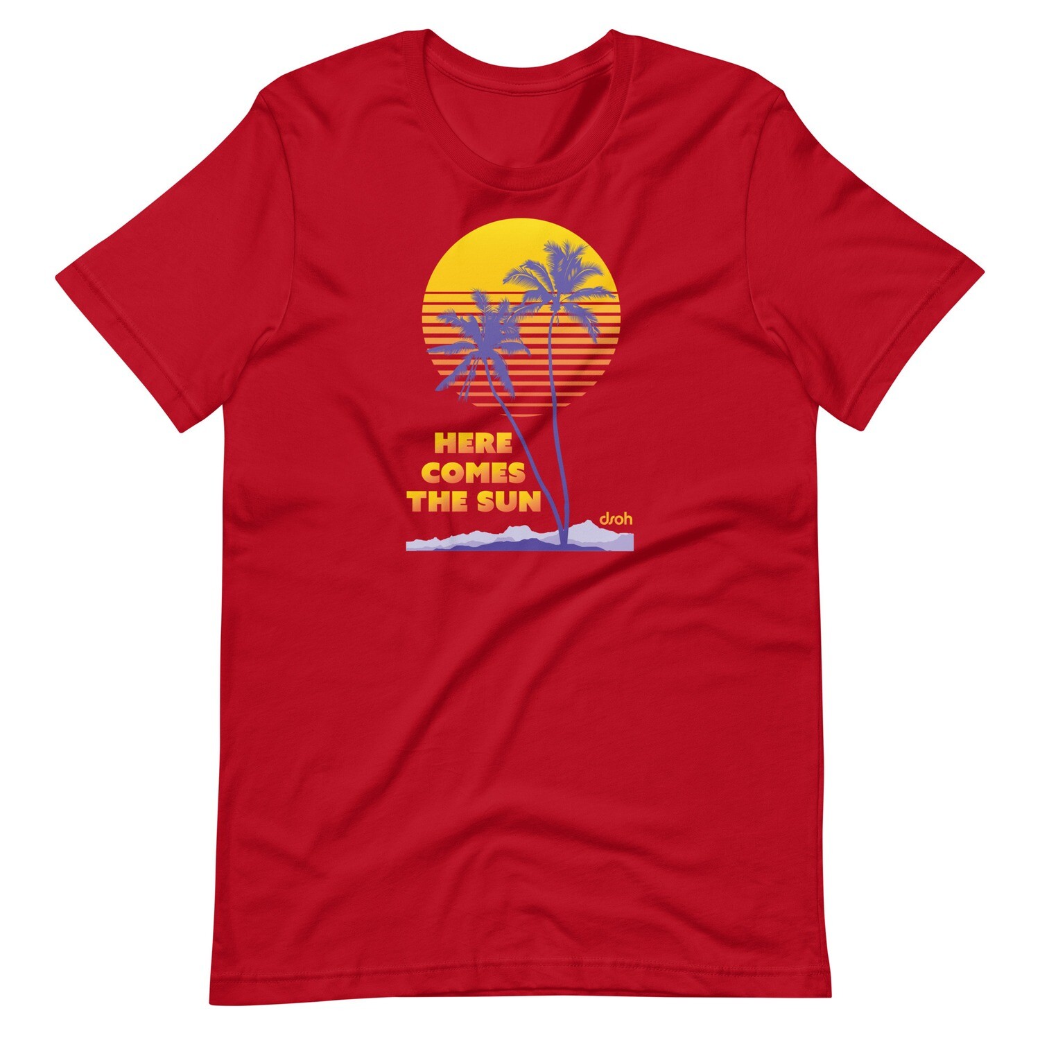 &quot;Here Comes The Sun&quot; Unisex T-Shirt, Color: Red, Size: XS
