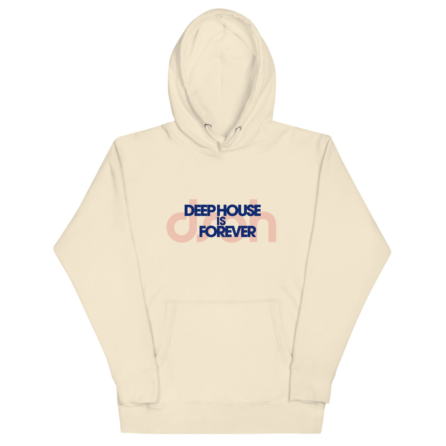 DEEP HOUSE IS FOREVER Hoodie, Color: Bone, Size: L