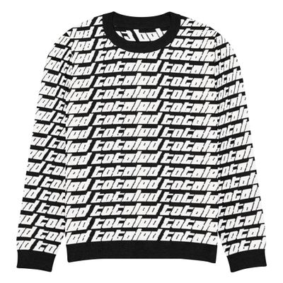 Italic Grid Knit Sweater