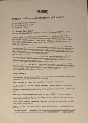 Various / The Friends Re-United EP / UK Basic / 2006 / Vinyl 12"