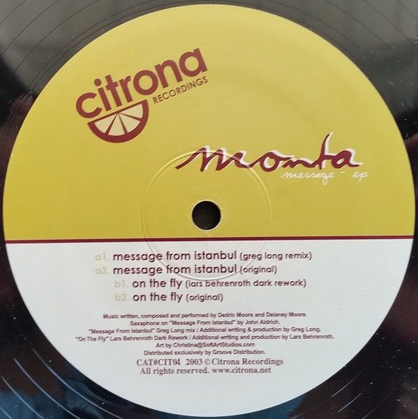 Monta / Message EP / Citrona Recordings / 2003 / Vinyl 12"