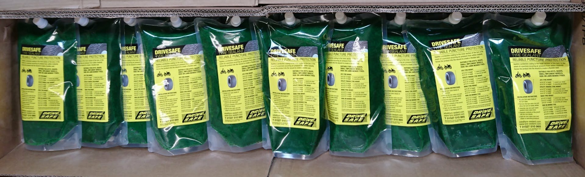 Drivesafe tyre sealant heavy-duty 120 X 1-litre pouches