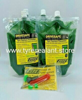 Drivesafe car tyre sealant pack of 4