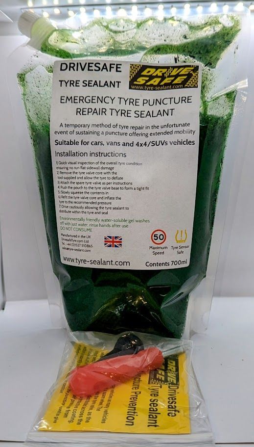 Drivesafe emergency tyre repair sealant x2