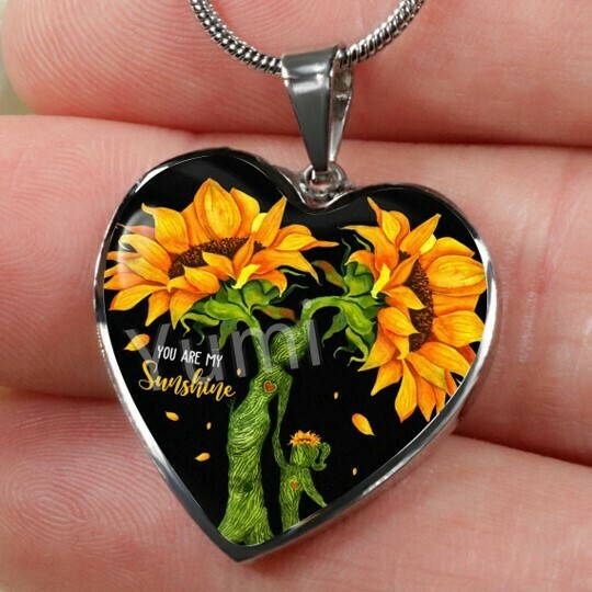 To My Daughter You Are My Sunshine Always Remember Heart Pendant Necklace