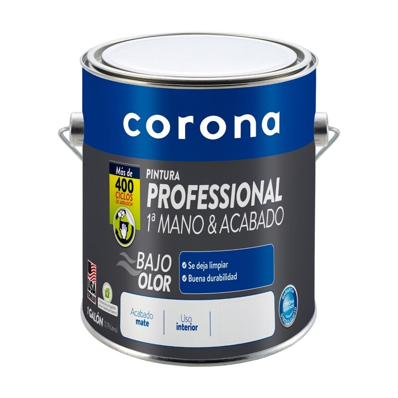 PINTURA 1A MANO&ACABADO LAVABLE CORONA GALON