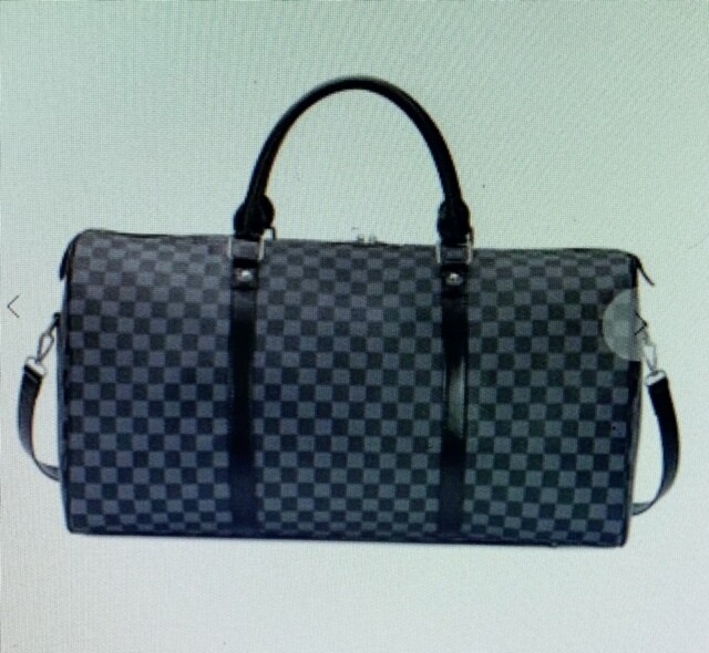 Checker Weekender Bag (Srap Included) Lined - Black
