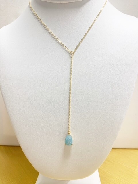 AA Alice Necklace with Turquoise Drop 16&quot; with 2&quot; Extender
