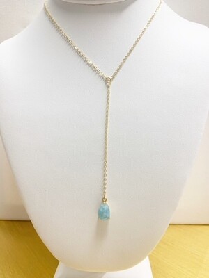 AA Alice Necklace with Turquoise Drop 16" with 2" Extender