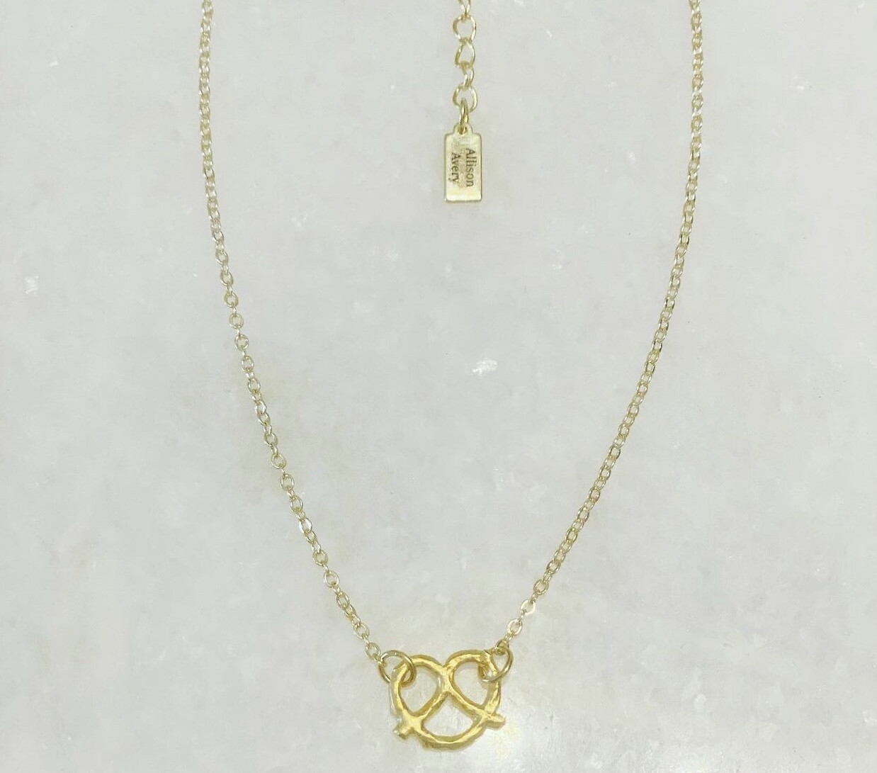 AA Carrie Pretzel Necklace 14" with 2" Extender