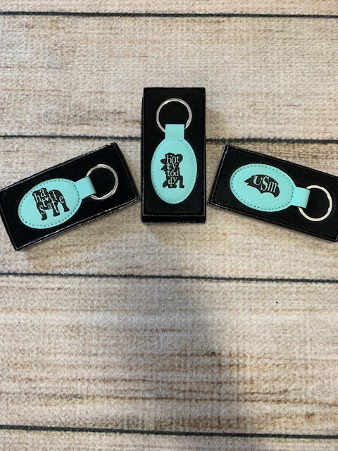 Mascot Leather Keychain 
