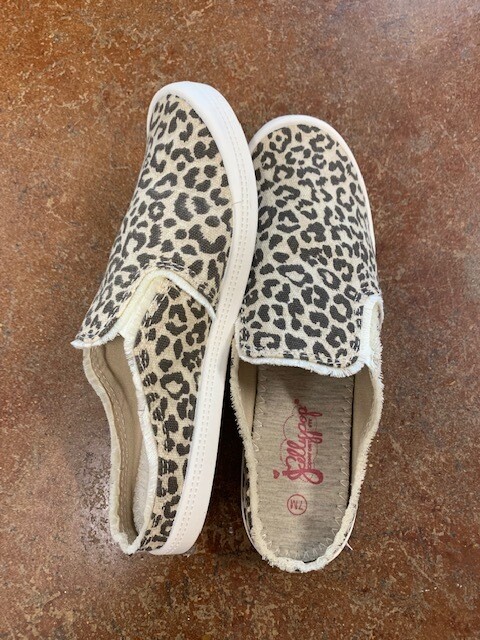 Jellypop Vibes Leopard Canvas Slip On 