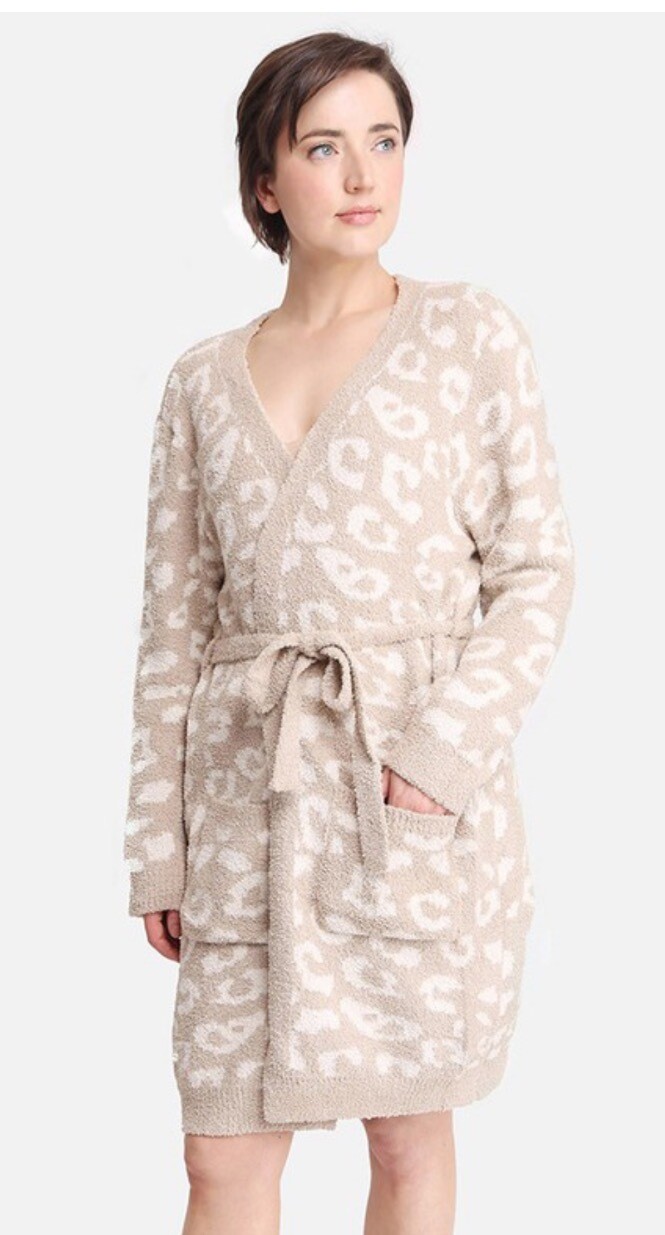 Animal Print (Barefoot Dreams Dupes) Robe, One Size 