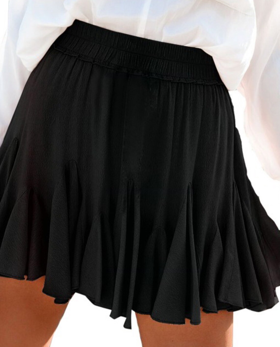 Mini Pleated Skirt, Black
