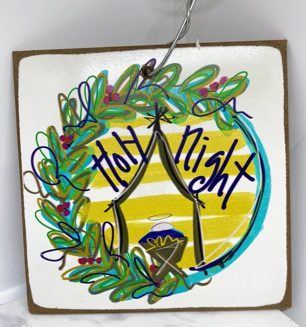 Wooden Christmas Ornaments, Holy Night