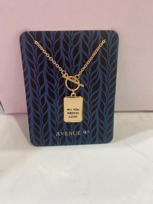 GC Tag Necklace, All You Need Is Love
