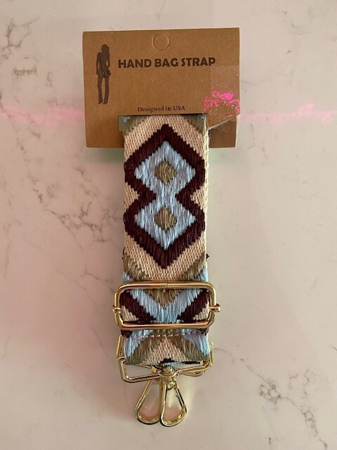 KL Baby Blue &amp; Brown Purse Strap